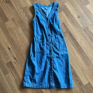 Old Navy Blue Sleeveless Sheath Midi Dress